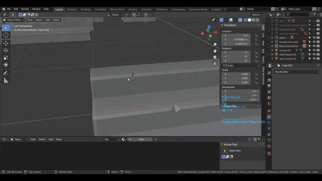 Simple Ancient Temple Modular Kit - Blender 3D Timelapse - Download смотреть онлайн