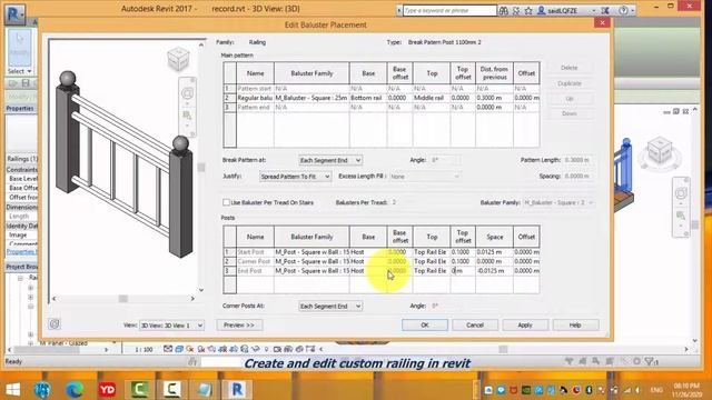 80- Create and edit custom railing in revit смотреть онлайн