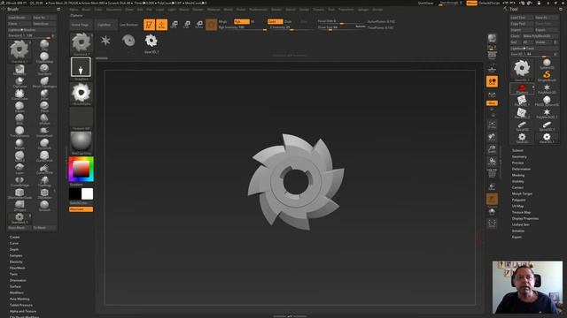 ZBrush Dica Rapida - What`s New ZBrush 4R8 #35 Combinando alfa 2D e 3D em um Brush смотреть онлайн