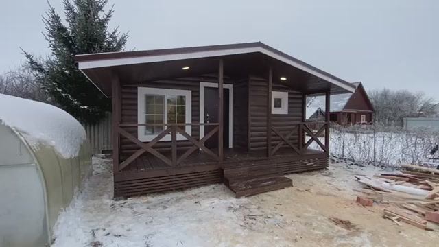 Обзор бани 6*4,7м с помывочной