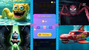 Пожиратель Молний Маккуин и всех друзей в мегамиксе. 🆚 Паук Томас 🆚 боб губко 🆚 Пожиратель грузов