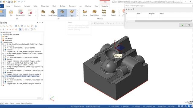 MasterCAM 2022 Tutorial #112 | Mill 3D Toolpath Mold & Die Machining смотреть онлайн