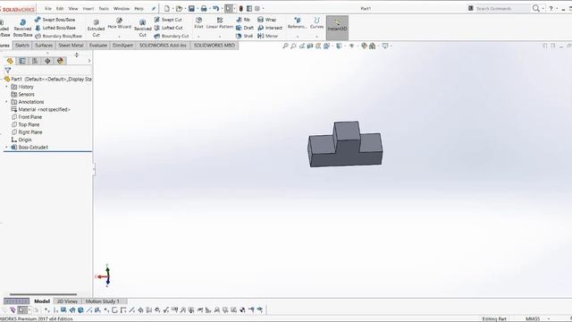 Solid Works part module. смотреть онлайн
