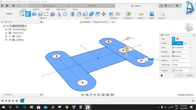 4. Fusion 360 Beginner Model Excercise For practice #letsmakeitcad #fusion360 #mechanical смотреть онлайн