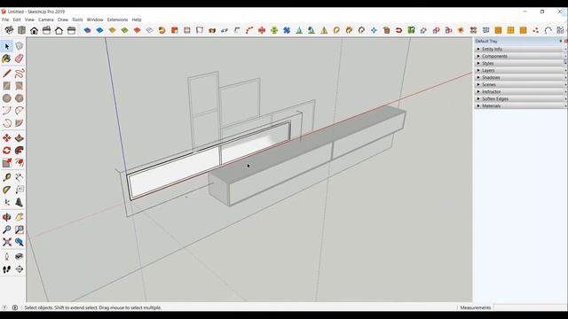TV unit modeling in SkechUp смотреть онлайн