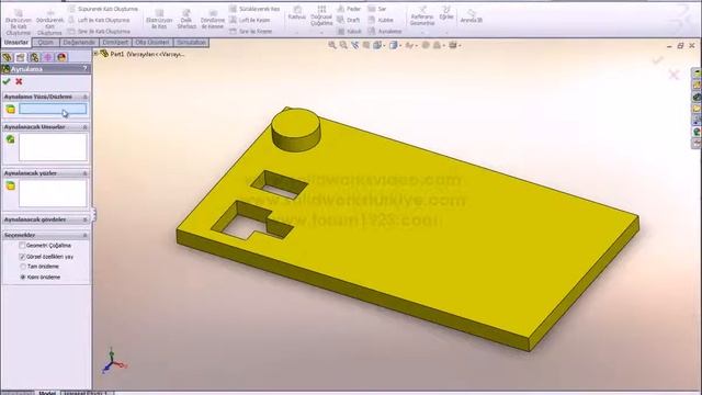 Solidwoks - Solidworks Aynalama - www.teknikegitimmerkezi.blogspot.com смотреть онлайн