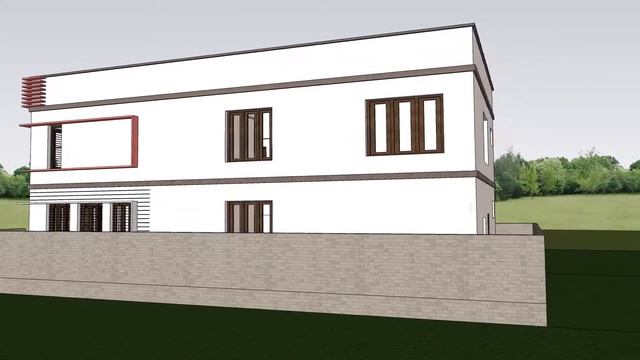 Modern House with Small Villa Concept 3D Modeling in SketchUp [Free Download] смотреть онлайн