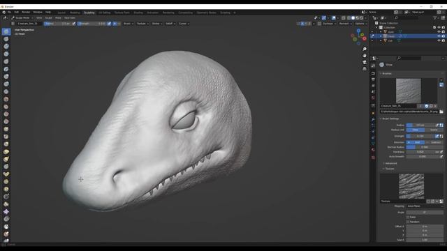 Creature, Animal, Dragon Skin Brushes for Blender смотреть онлайн