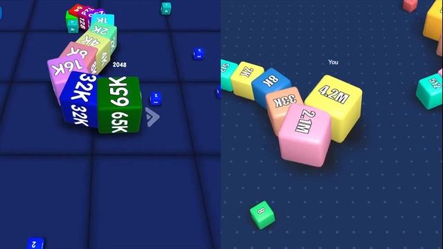 Cubes 2048.io 2023 VS Cube 2048.io 2024 🎲 CUBES SNAKE 2048.io Gameplay смотреть онлайн