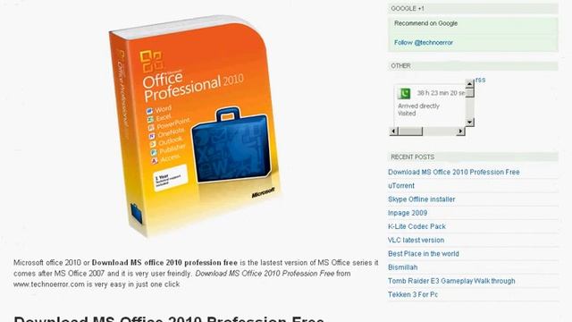 Download MS Office 2010 Professional free смотреть онлайн