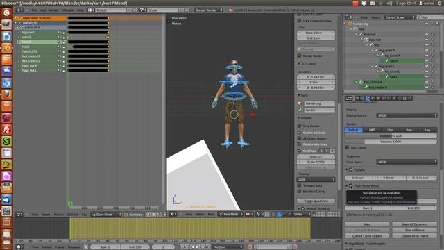 How to bake ragdoll movement to Bone (Blender 2.68) смотреть онлайн