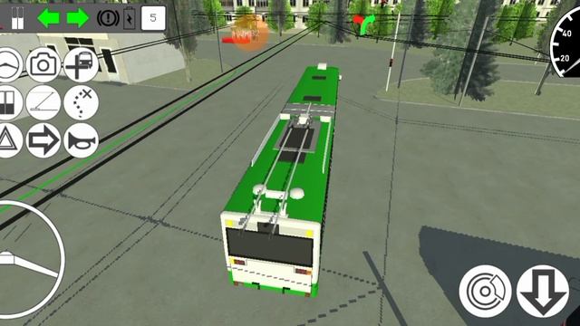 Поездка на троллейбусе Mercedes. Маршрут №5. С информатором! Micro Trolleybus Simulator