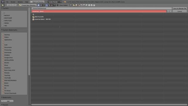 Blender 2.7 Tutorial #4 : Saving & Recovery #b3d смотреть онлайн