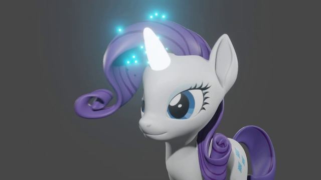 Magic Horn Particles Test With Rarity On Blender смотреть онлайн