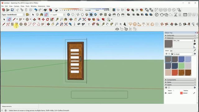 Sketchup pr door design kaise kare // How to best door for sketchup //How to make door for sketchup смотреть онлайн