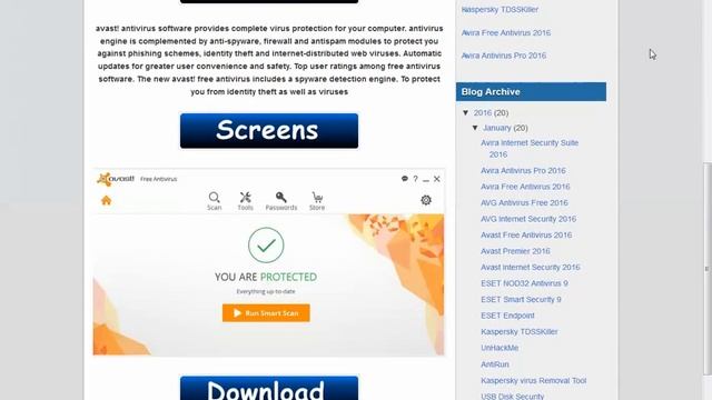 Avast Free Antivirus 2016 смотреть онлайн