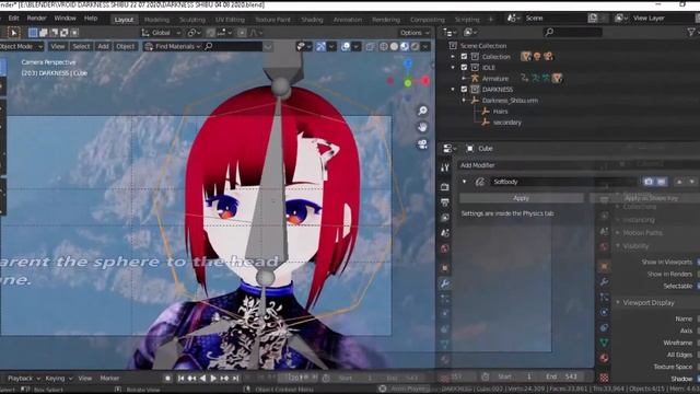 HAIR AND CLOTH PHYSICS (SOFT BODY, MESH DEFORM MODIFIER, BLENDER 2.83) смотреть онлайн