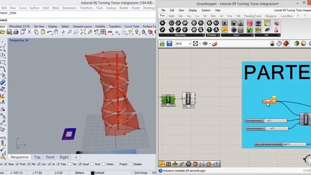 Tutorial Rhinoceros Grasshopper 04 смотреть онлайн