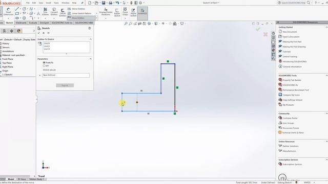 SolidWorks Tutorial 16 Use of Stretch Entities in Sketch смотреть онлайн