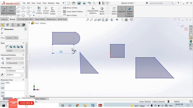 SOLIDWORKS TUTORIALS -Line Command | How to use line command in Solidworks | Types of line | смотреть онлайн