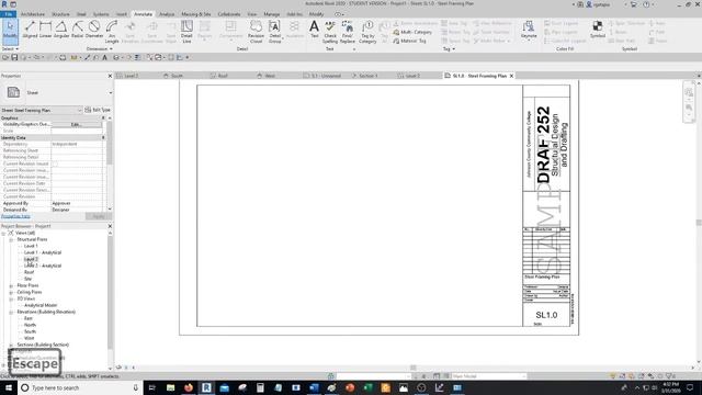 SL1d-Revit Steel Framing Plan 4of4 смотреть онлайн