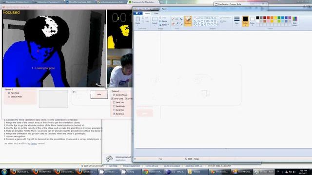 Hand tracking with Kinect (TUIO multitouch, Earth API) EmguCV OpenCV смотреть онлайн