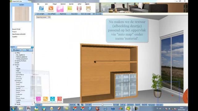 Textuur op textuurloos SketchUp object in InteriCAD Lite смотреть онлайн