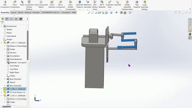 SOLIDWORKS Student Edition Academic Use Only Ensamblaje pieza propuesta 1 2024 04 29 09 46 07 смотреть онлайн