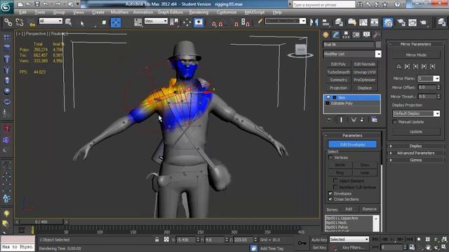 Rigging a game character using Biped and Skin in 3ds max смотреть онлайн