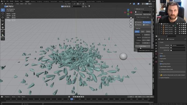 Smashing thing in Blender using RBDLabs Addon смотреть онлайн