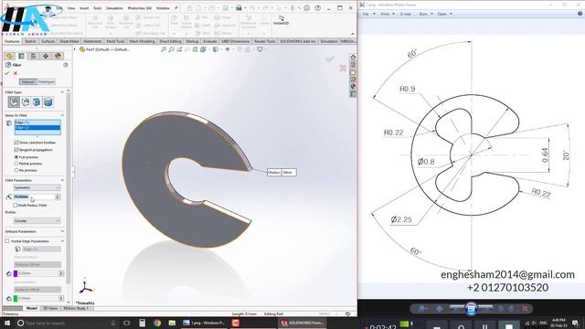 Solidworks Exercises || Exercise No. 199 || Part model смотреть онлайн