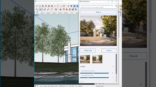 SKETCHUP DIFFUSION (bản Demo)- AI chạy trực tiếp trong Sketchup - 3D4E studio смотреть онлайн