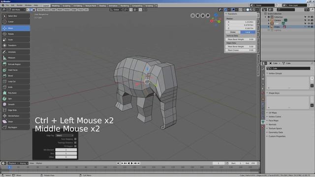 Modeling a low polygon elephant - Blender 2.8 Tutorial смотреть онлайн