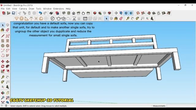 SKETCHUP 3D BASIC TUTORIAL FURNITURE SOFA SET смотреть онлайн