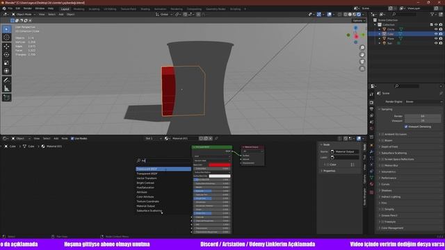 Cam Materyali | Türkçe Blender Dersleri Bölüm 3 | Çay Saati Serisi смотреть онлайн
