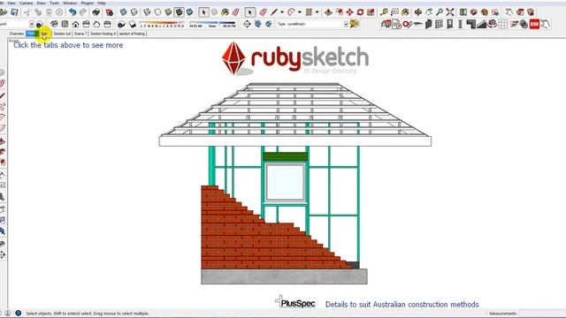 Section of construction standards Drawn with PlusSpec and Sketchup смотреть онлайн
