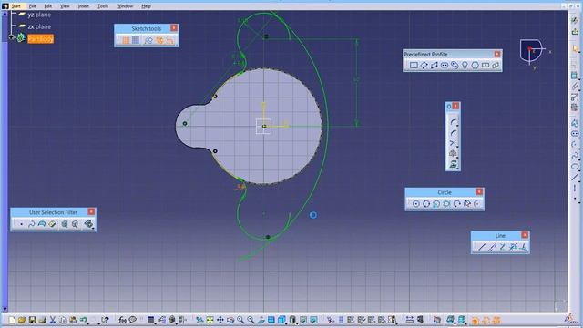 CATIA Tutorial - PartDesign Exercise 3 - v3 смотреть онлайн