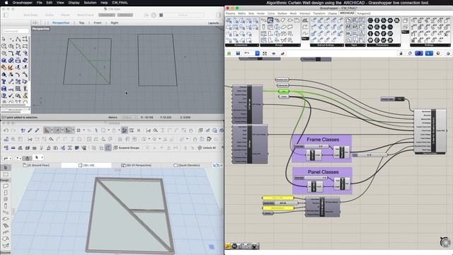 ARCHICAD – Grasshopper Live connection: Algorithmic Curtain Wall design смотреть онлайн
