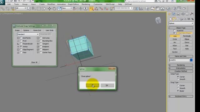 Snap 2.5D, angolo, percentuale e spinner - 3Ds Max смотреть онлайн
