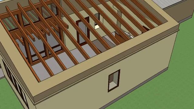 Sketchup Strawbale Concept House смотреть онлайн