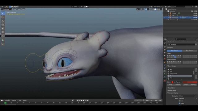 Light Fury Facial Rig WIP (Blender Animation) смотреть онлайн