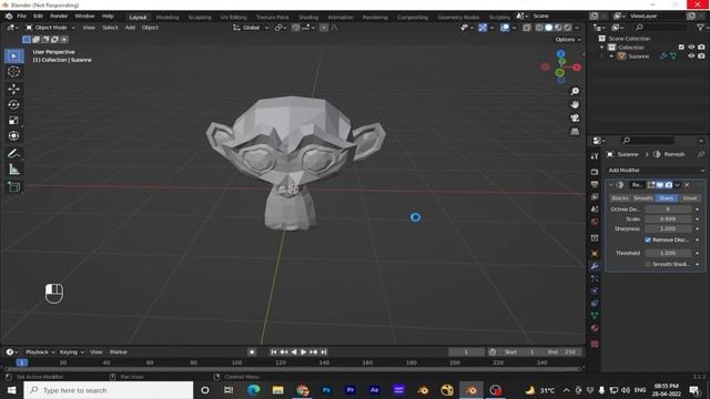Remesh Modifier | Blender Fundamentals in Marathi смотреть онлайн