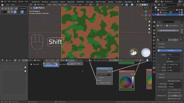 Blender Tutorial - Camouflage material with Blender's node editor смотреть онлайн