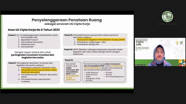 Enfra Talk Series #2 - Urgensi RDTR dalam Tata Ruang Wilayah смотреть онлайн