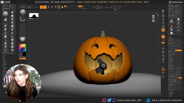 Digitally Sculpting a Jack-o-'lantern in ZBrush! - Ana Carolina Pereira смотреть онлайн