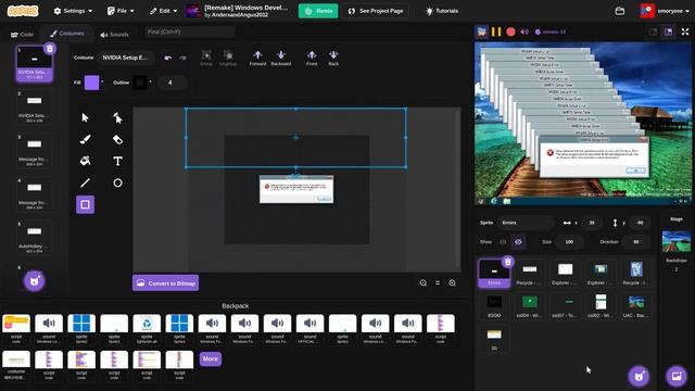 How to create a 3d crazy error in scratch! смотреть онлайн