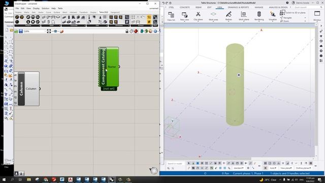 Simple Grasshopper Script and Tekla Grasshopper Component смотреть онлайн