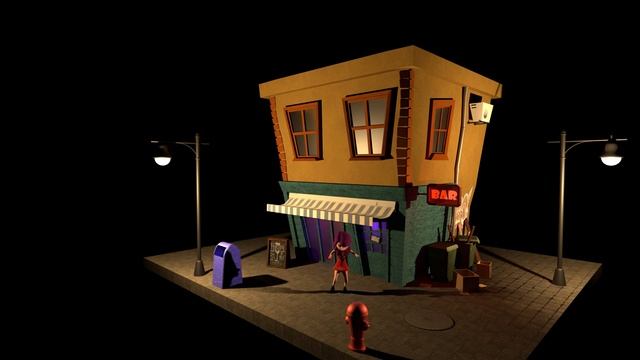 Cartoon Scene | 3DS Max смотреть онлайн