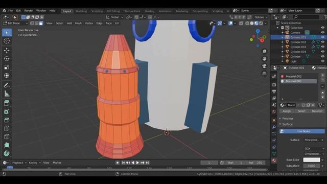 Cartoon Rocket in Blender 2.9 | 3D Modeling Process смотреть онлайн