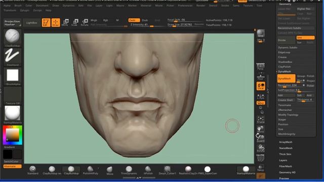 Sculpting a face in zbrush tutorial with Sam Greenwell смотреть онлайн